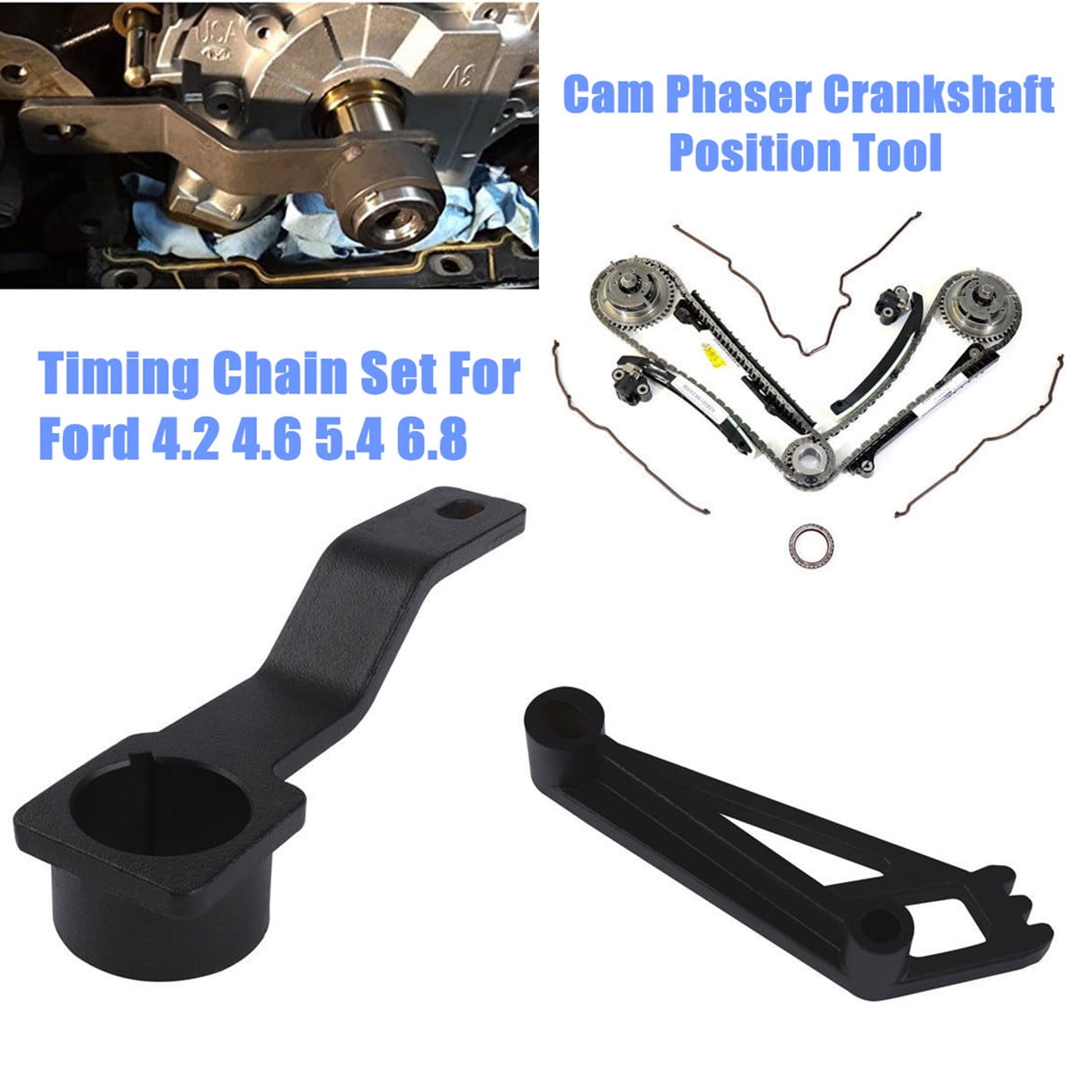 Cam Phaser Crankshaft Position Tool Timing Chain Lock Kit For Ford 4.2 4.6 5.4
