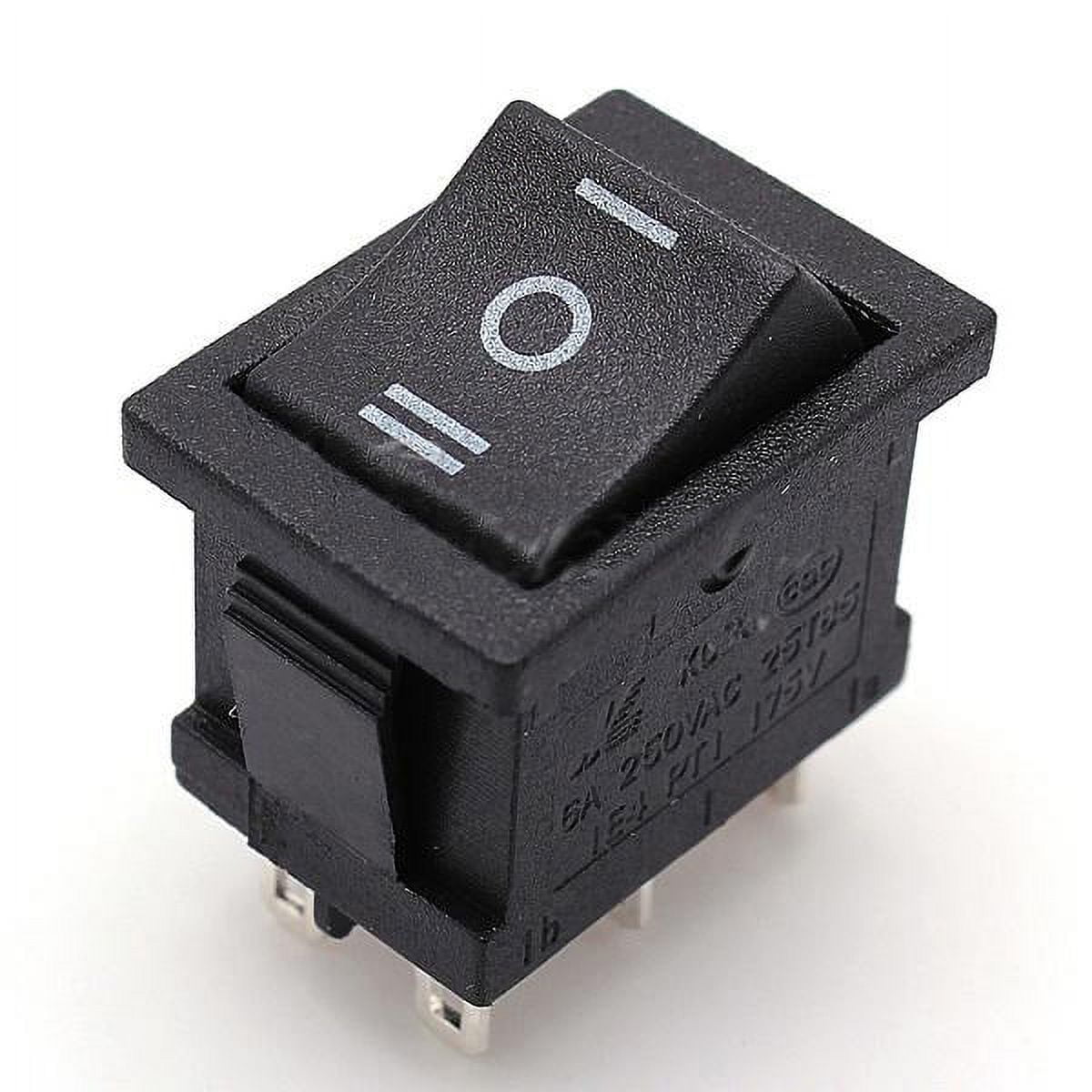 2x Rocker Switch ON/OFF/ON 6-Pin DPDT Rectangular Car DC 12V