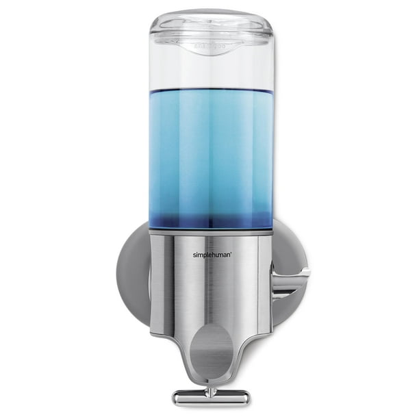 Bomba de ducha simplehuman, montaje en pared individual, 450 ml, acero inoxidable