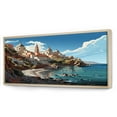 thumbnail image 2 of Designart "Italian Coastal Village Views II" Extra Large Landscapes Framed Wall Art - Global Blue Landscape Italy Bedroom Framed Canvas Wall Art, 2 of 6
