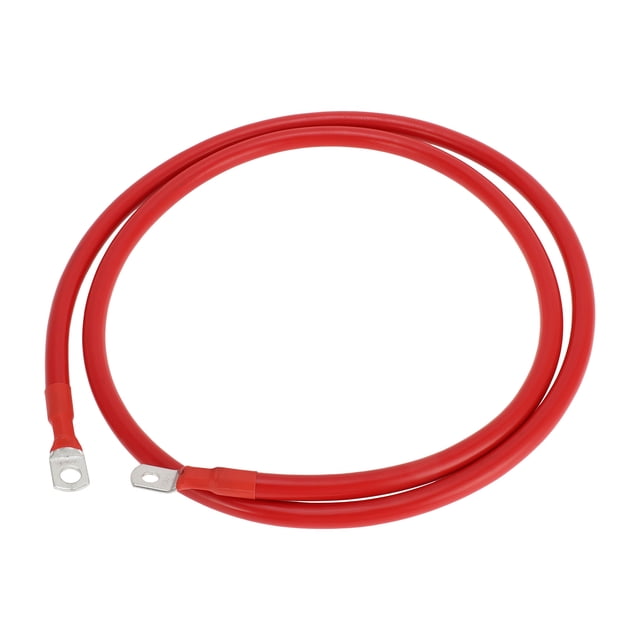 Unique Bargains 1 Pc Cable Inversor de Batería Cable de Batería 3/8" 5/16" Lug 1/0 AWG Gauge 6FT Rojo Cobre Estañado