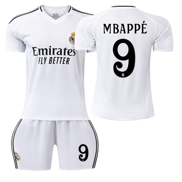 2425 Camiseta del Real Madrid traje de uniforme de fútbol local 8 Cross No. 9 Mbappe camiseta transfronteriza nuevo estilo9Mbappé