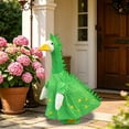 thumbnail image 4 of Sruoe Porch Goose Outfits, Green Dinosaur Dress Set Goose Clothes Dress, Duck Clothes for 23 Inch Lawn Statue, Outdoor Statue Wear Goose Clothing, Goose Costume for Yard Garden Patio Decor, 4 of 7