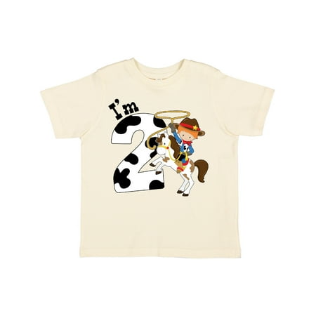 

Inktastic I m Two-cowboy Riding Horse Birthday Boys Toddler T-Shirt