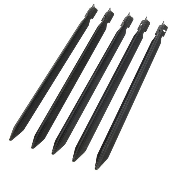 5 piezas Clavijas de Tienda de Campaña Sunnimix Aleación de Aluminio Negro 23 cm