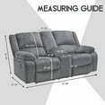 thumbnail image 6 of Reclining Love Seat with Middle Console Slipcover, 8-Piece Velvet Stretch Loveseat Reclining Sofa Covers, 2 seat Loveseat Recliner Cover, Thick, Soft, Washable, Loveseat Slipcovers, 6 of 10