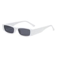 thumbnail image 4 of Gafas de sol pequeñas para hombre y mujer, lentes cuadradas de marca Vintage, montura estrecha, baratas, negras, UV400, 4 of 5