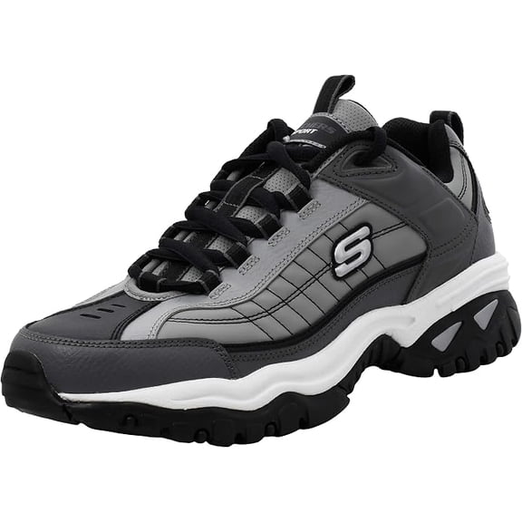 Skechers Energy Afterburn Lace-Up Sneakers, Mens Athletic Shoes with Leather and Mesh Upper