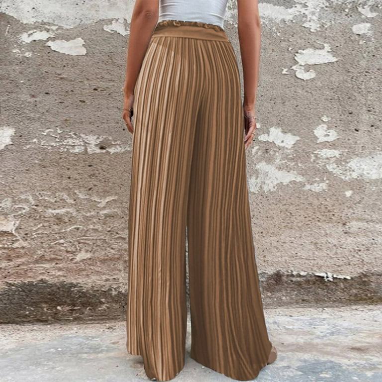 Dezsed Fall Wide Leg Pants For Women Casual Elastic High Dezsed Fall Wide Leg Pants For Women Casual Elastic High
