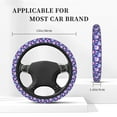 thumbnail image 2 of Yiaed colorful Skull mushroom rainbow Steering Wheel Cover,Universal 15 Inch Anti Slip Steering Wheel Protector Car Accessories Interior for Auto Truck SUV, 2 of 5