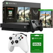 Microsoft Xbox One X Bundle 1 TB Console with Tom Clancy's The Division 2 (CYV-00255) + Xbox Live 3 Month Gold Membership & Xbox Wireless Controller White
