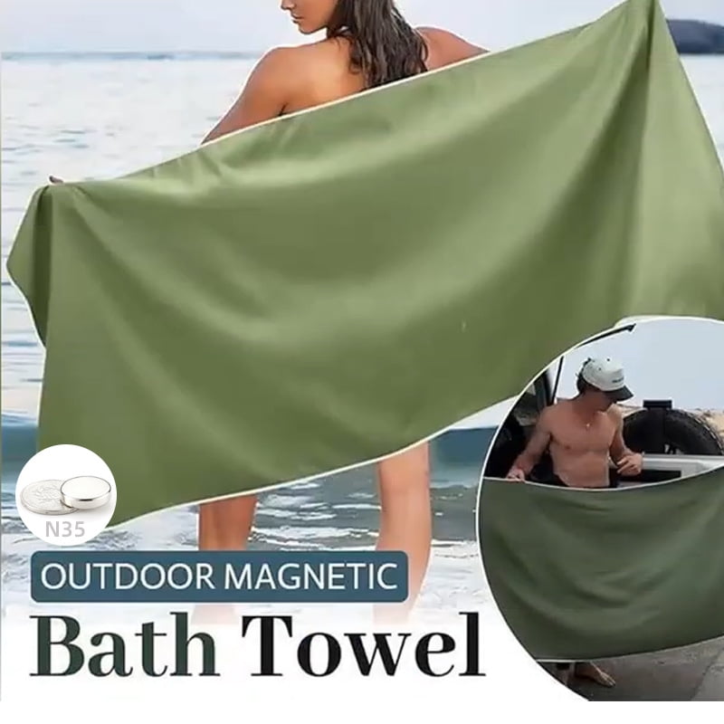 Beach Towel 1 Pack,Magnetic Beach Towels Oversized 30 x 74,Quick Dry Towel,Lightweight Pool Towels for Adults Travel Towel,Black