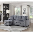 thumbnail image 2 of Lexicon Rhett 3-Piece Corduroy Reversible Sectional in Dark Gray, 2 of 11