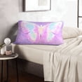 thumbnail image 6 of Sikiie Purple Sparkling Butterfly Print Plush Pillow Cover, Wrinkle-proof and Stain-resistant Pillow Protector without Pillow Core, Home Decoration-16"x24", 6 of 6