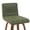 Green and Walnut, variant on Vienna Modern Swivel Bar Height Stool with Vintage Green Seat and Walnut Frame