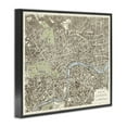 thumbnail image 3 of Stupell Industries Vintage Blueprint Plant of London Map Painting Black Framed Art Print Wall Art, 30 x 24, 3 of 8