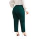 dark green plus size pants