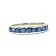 thumbnail image 2 of 1ct Blue Diamond Channel Set Ring 14K Yellow Gold, 2 of 2