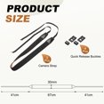 thumbnail image 2 of Uxcell Camera Strap, 2Pcs 1.2" Width Nylon Adjustable Neck Shoulder Strap, Black, 2 of 6
