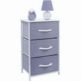 thumbnail image 3 of GGI International 3 Drawer Bedside Nightstand End Table Bedroom Dresser, Pastel Colors Purple, 3 of 6