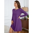 thumbnail image 4 of Chiclily Robe Décontractée à Manches Longues pour Femmes Purple TG Tunique Robe T-Shirt Ample avec Poches, 4 of 7