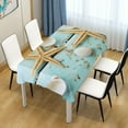 thumbnail image 7 of Shells Pattern Rectangle Tablecloth, Dust Proof Anti Wrinkle Wipeable Table Cloth Tabletop for of Dinner Kitchen Wedding Holiday Party 60"x108" Home Decor, 7 of 7
