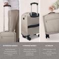 thumbnail image 6 of Verage Underseat Carry On Luggage with Wheels, 14.5-Inch Spinner Small Suitcase, Softside Lightweight Travel Bag for Men and Women, Airplane Carry On Bag, 6 of 7