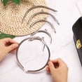 thumbnail image 4 of Uxcell 12 Pcs Marco de Bolso de Metal, 10.5cm/4.1" Marco de Cierre de Beso Retro con Relieve para Fabricación de Bolsos (Plata), 4 of 6
