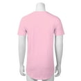 thumbnail image 2 of Allsense Men's Lightweight Color Longline Modern Fit T-Shirt Short Sleeve Pink S, 2 of 3