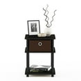 thumbnail image 2 of Furinno Turn-N-Tube 3-Tier End Table with Storage Bin, Espresso/Black/Brown, 18063EX/BK/BR, 2 of 5