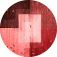 thumbnail image 1 of Ahgly Company Indoor Round Abstract Red Contemporary Area Rugs, 4' Round, 1 of 4