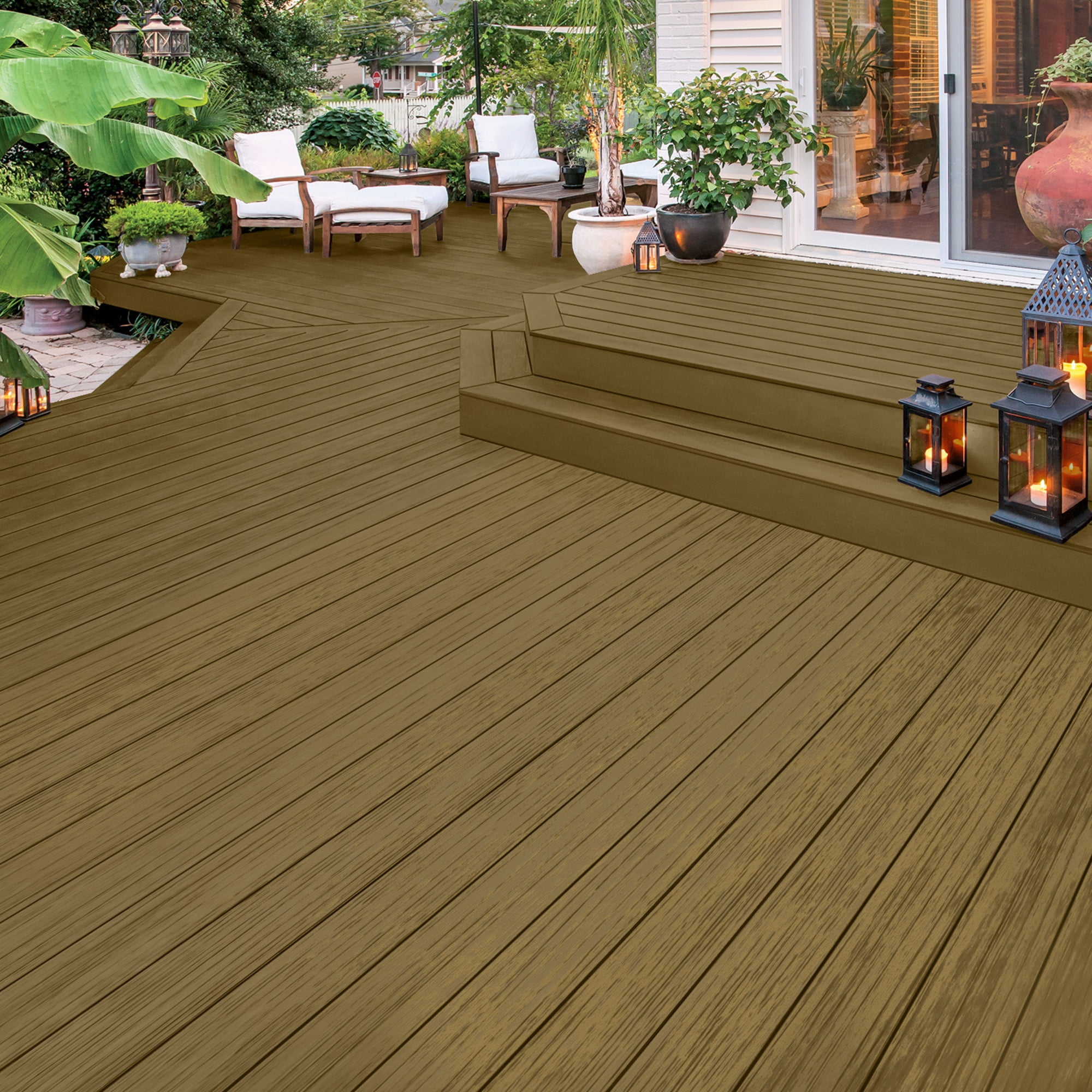 Olympic Maximum 1 Gallon ST-2025 Storm Gray Semi-Transparent Exterior Stain and Sealer in One Low VOC