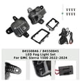 thumbnail image 3 of Front Bumper LED Fog Light + Cover +Wire Harness For GMC Sierra 1500 2022-2024, 3 of 5