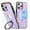 Purple, variant on Dteck Magnetic for iPhone 16 Pro Leather Case with Invisible Stand, Compatible with MagSafe, Slim Kickstand Phone Cover for iPhone 16 Pro,Black