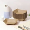 thumbnail image 2 of Miangastore Kraft Paper Plate Rectangular Brown 50Pcs 6.7x4.9in, 2 of 9