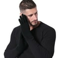 thumbnail image 1 of AWZXDE Mens Gloves Solid Color Winter Thickened Knitted Outdoor Warm Screen Snowman Embroidered, 1 of 5