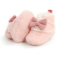 thumbnail image 6 of Yoyauz Newborn Cotton Booties Anti-Slip Soles For Toddlers  Boys Girls  Babies Winter Warm Wool Comfortable Sock Shoes （0-18 Month）, 6 of 7