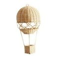 thumbnail image 3 of Globo aerostático tejido, regalos de globos aerostáticos de ratán, manualidades de ratán tejido beige para habitación de niños, dormitorio, fiesta de, 3 of 9