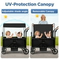 thumbnail image 4 of Tripland Wagon Stroller for Kids, 2-Seater All-Terrain Wagon with Canopy,Pull & Push Handle,Black, 4 of 11