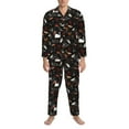 thumbnail image 3 of Fotbe Animal Koi Fish Pijama de Hombre con Estampado de Manga Larga, Conjunto de 2 Piezas, Ropa de Dormir Suave y Cómoda con Bolsillos-Medium, 3 of 7