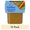 (12 pack) Gerber Kosher Baby Food with Pea Carrot Spinach, 1 Tub