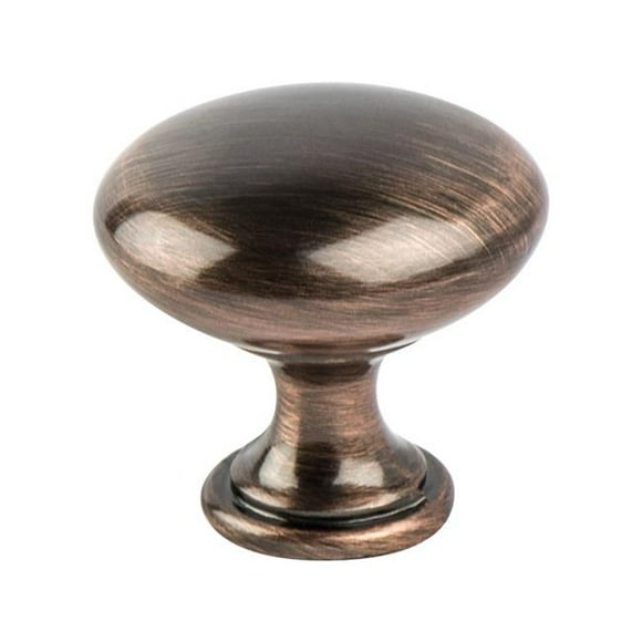Berenson 9722-1BAC-P 1.187 in. dia. Euro Moderno Knob with Brushed Antique Copper