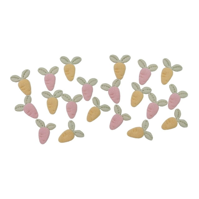 Apliques etiqueta de costura DIY Macarena 20 piezas de zanahoria parches bordados decorativos