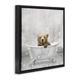 thumbnail image 2 of Stupell Industries Rustic Lodge Baby Bear Bath Time Black Floating Frame Canvas Art, 18 x 18, by Kim Allen, 2 of 7