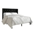 thumbnail image 2 of Castle Place Button Tufted Wingback Velvet Upholstered Bed, Black, Full, 2 of 10