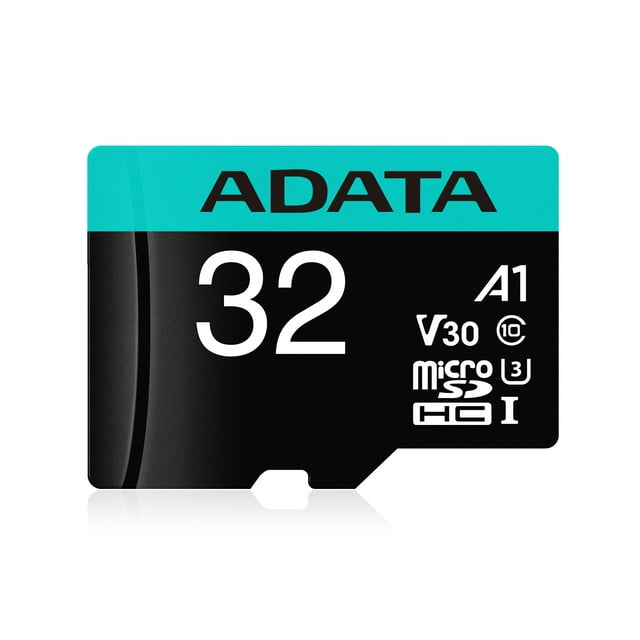 32GB AData Premier Pro microSDHC CL10 UHS-I U3 V30 A2 Memory Card with SD Adapter