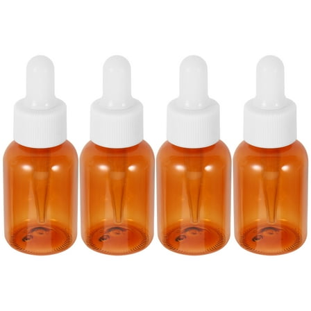 JMXIANG 4pcs Essential Oil Bottles Dropper Bottles Small Dispenser Bottles Plastic Perfume Bottles(35ml)