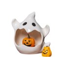 thumbnail image 3 of Holloyiver Halloween Ghost Candle Holder, Ceramic Ghost Decor Candle Stick, Cute Ghost Shape Candlestick Holder for Bedroom Living Room Table Halloween Centerpiece Decorations, 3 of 9