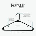 thumbnail image 4 of Royale Plastic Hangers 40 Pack - Black Plastic Hangers - Clothes Hanger With Hooks – Heavy Duty Space Saving Coat Hangers Ideal For Everyday Use For Tops, Skirt, Dress, Shirts, Pants (40 Pack, Black), 4 of 9