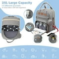 thumbnail image 2 of Diaper Bag Backpack, Large Diaper Bag with Changing Station, Baby Bag, New Mom Gifts, Lightweight Waterproof Unisex Diaper Bag with Insulated Pockets and USB Charging Port, Grey, 2 of 4